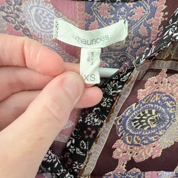 Maurices Patchwork Blouse - Multicolor - Picture 2 of 5